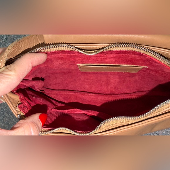 HAMMITT VIP Satchel Leather Shoulder Bag - almond tan / brushed silver - Picture 3 of 5